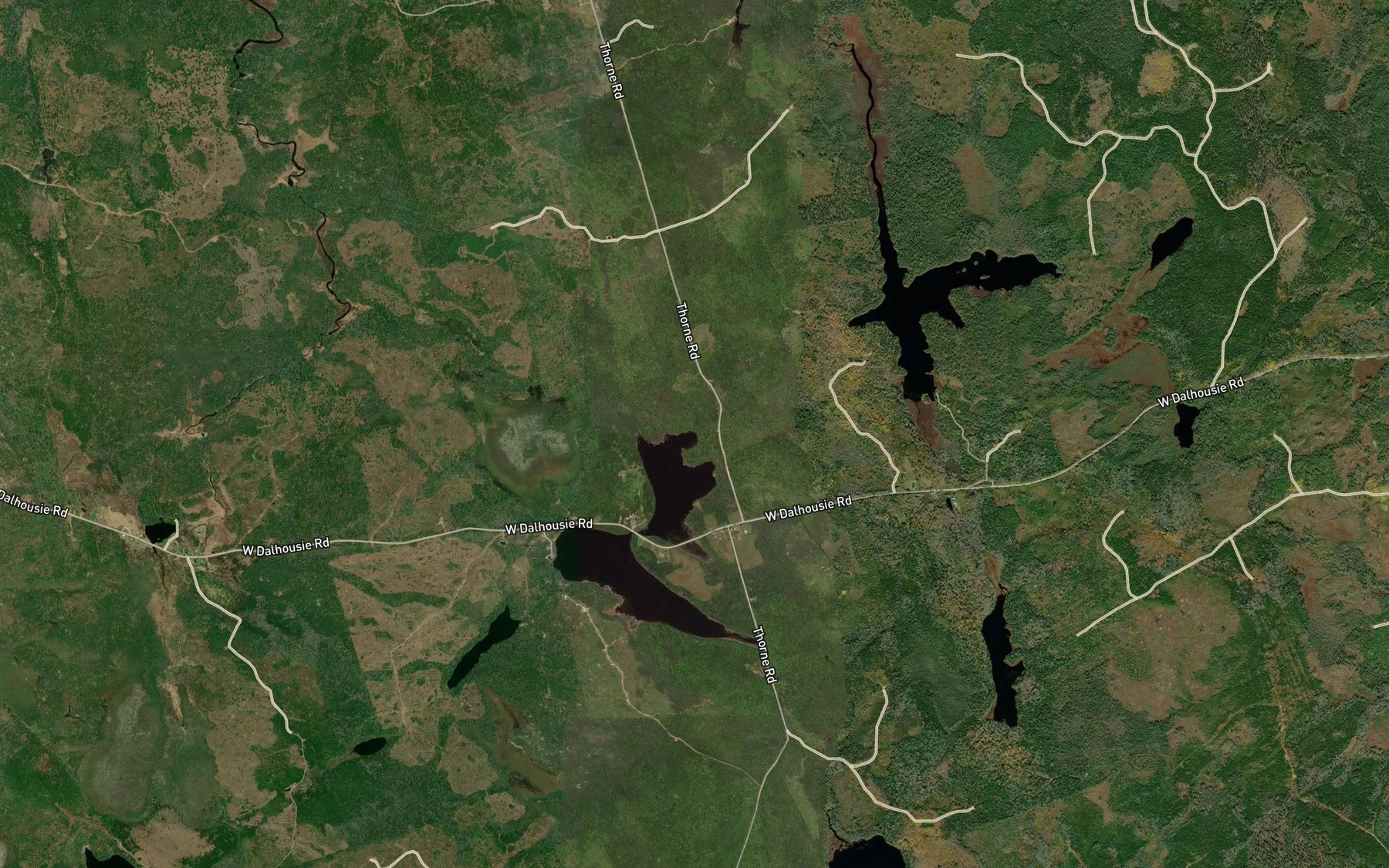 Satellite map of the Spectacle Lakes
