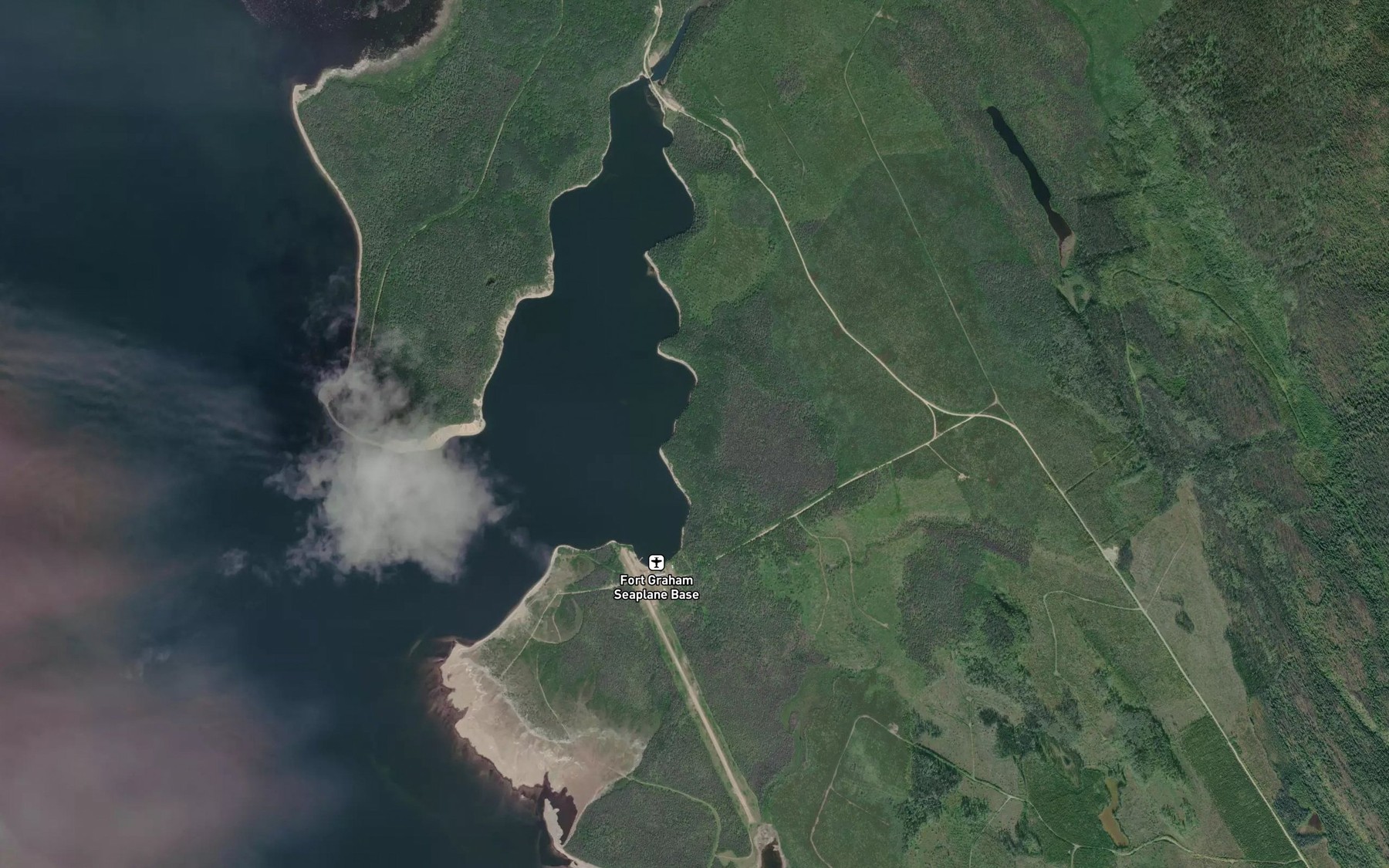 Satellite map of the Davis Bay