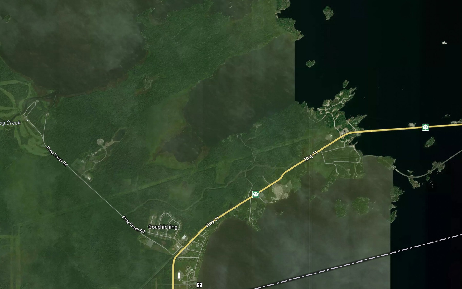 Satellite map of the Haymarsh Bay