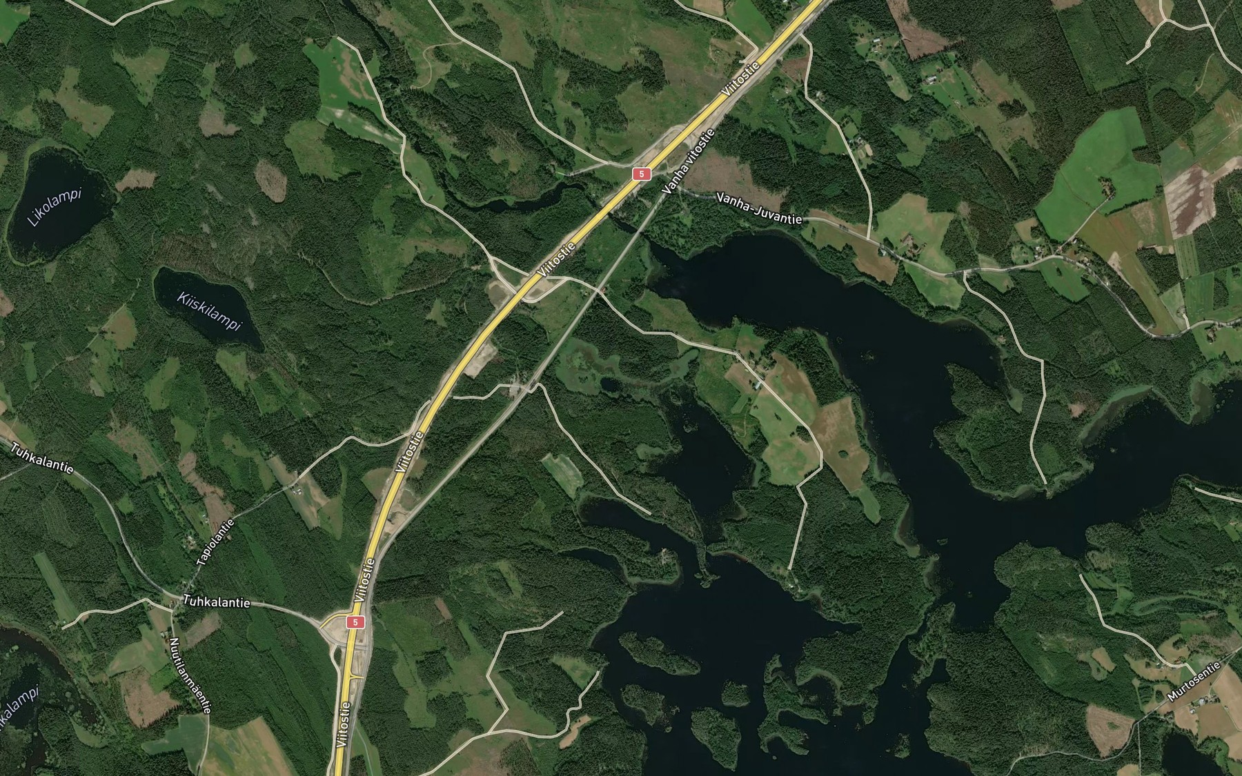 Satellite map of the Pekurilanlahti
