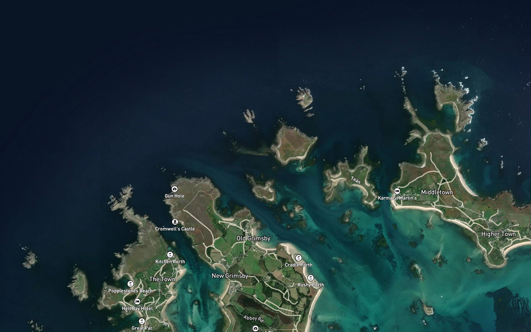 Satellite map of the Beef Neck
