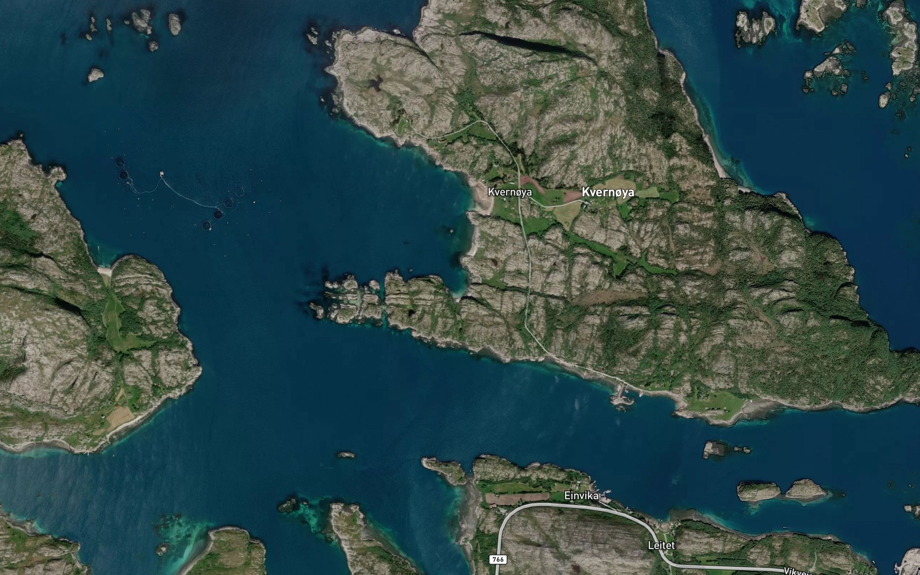 Satellite map of the Garnvika