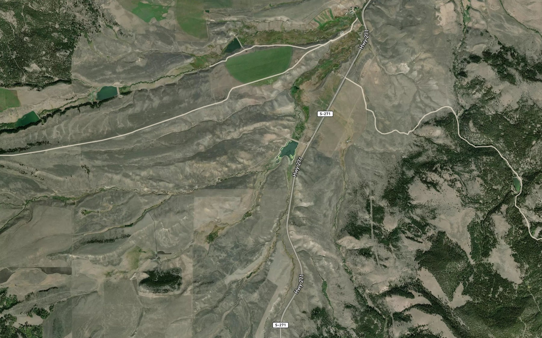 Satellite map of the Black Bear Creek