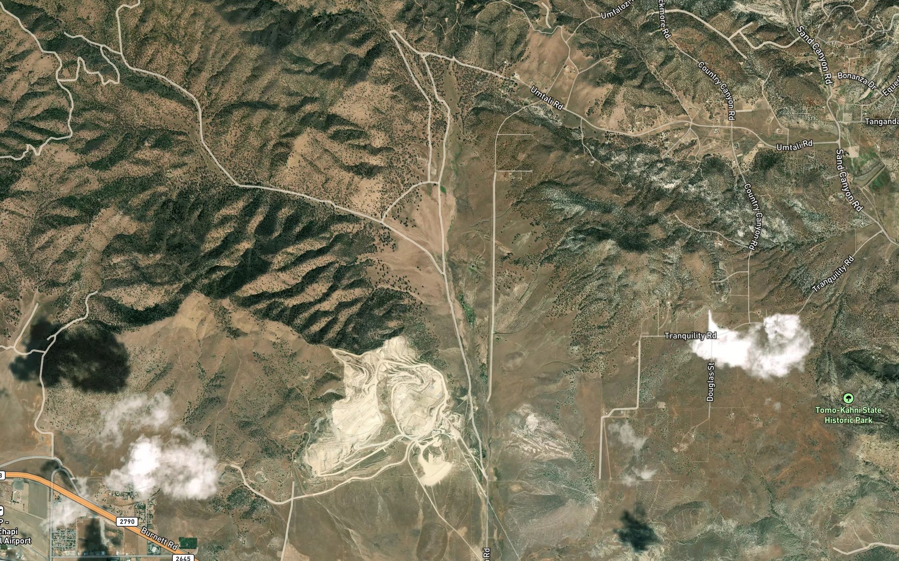 Satellite map of the Whiterock Creek
