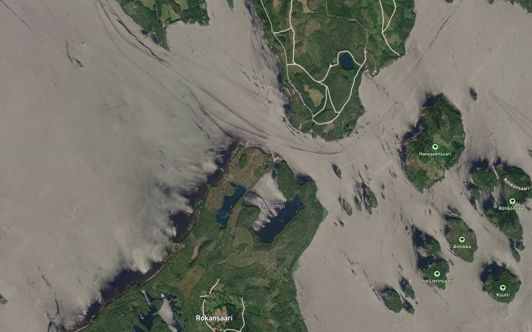 Satellite map of the Ruutanalampi