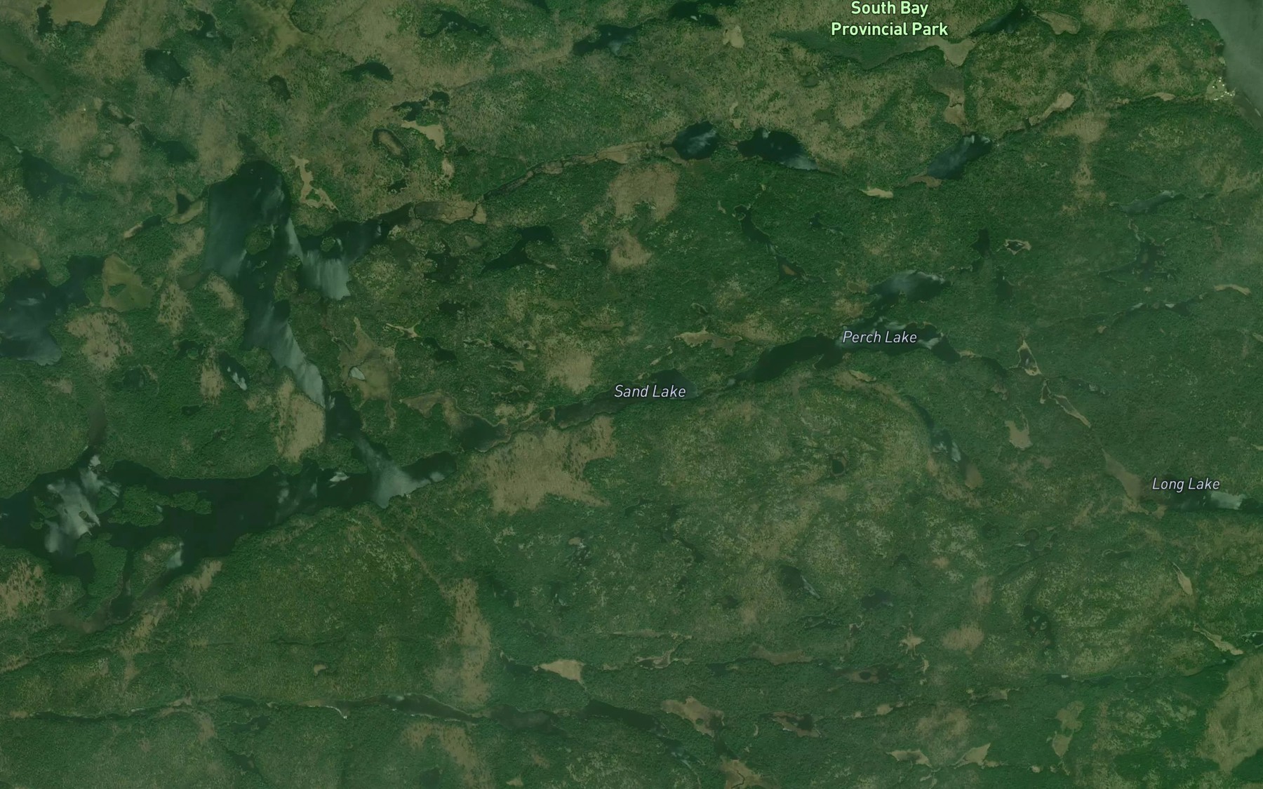 Satellite map of the Baldy Lake