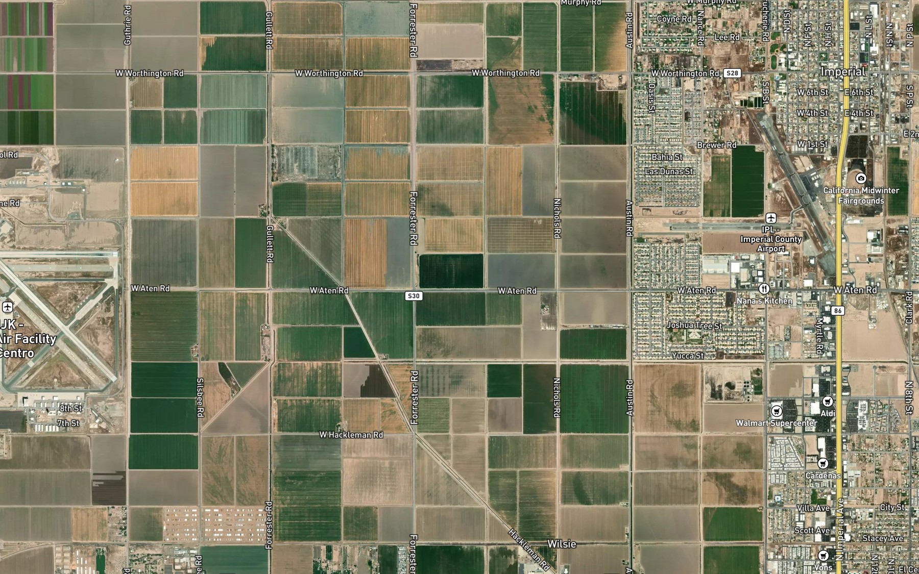 Satellite map of the Eucalyptus Lateral Eleven