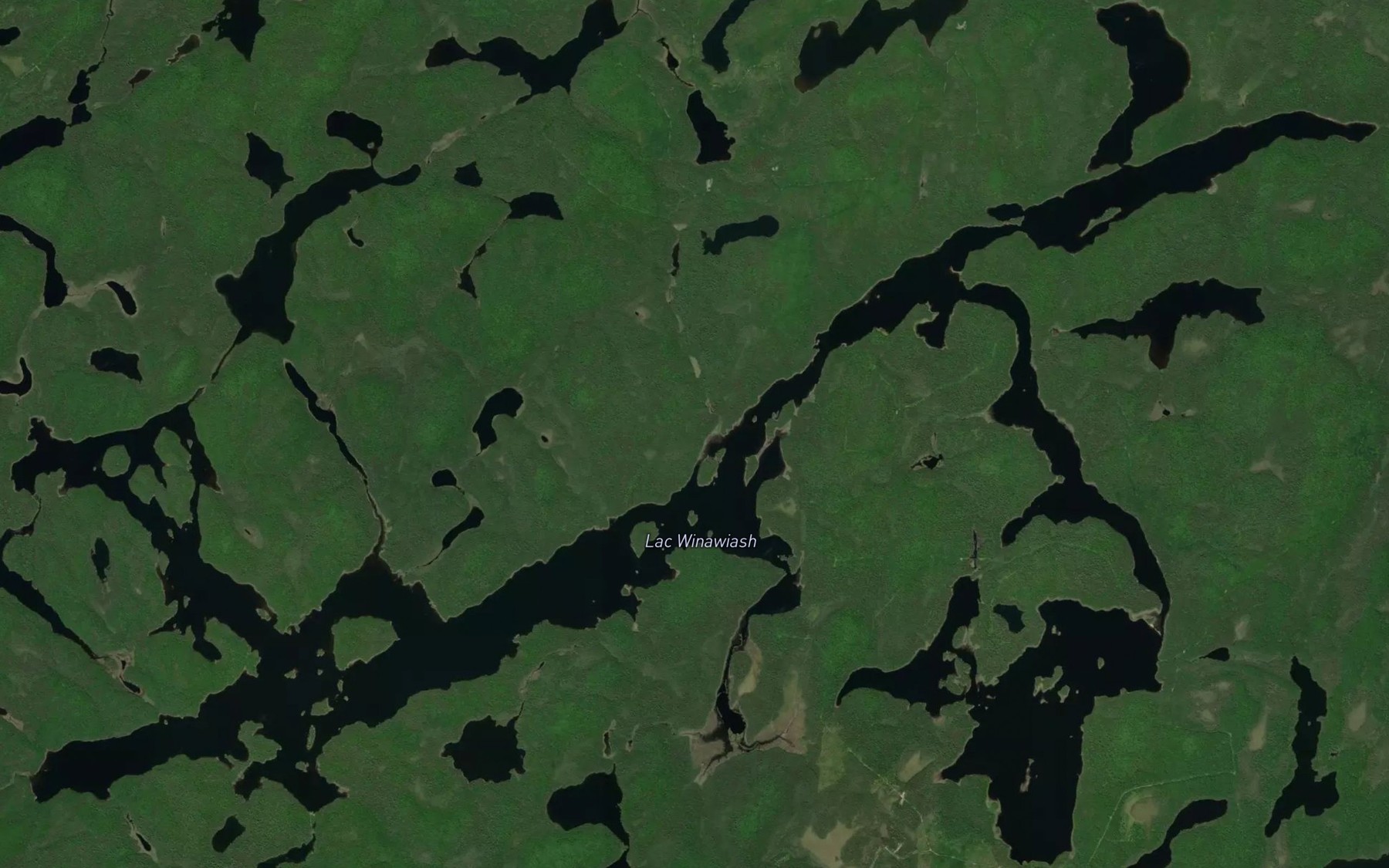 Satellite map of the Lac Winawiash