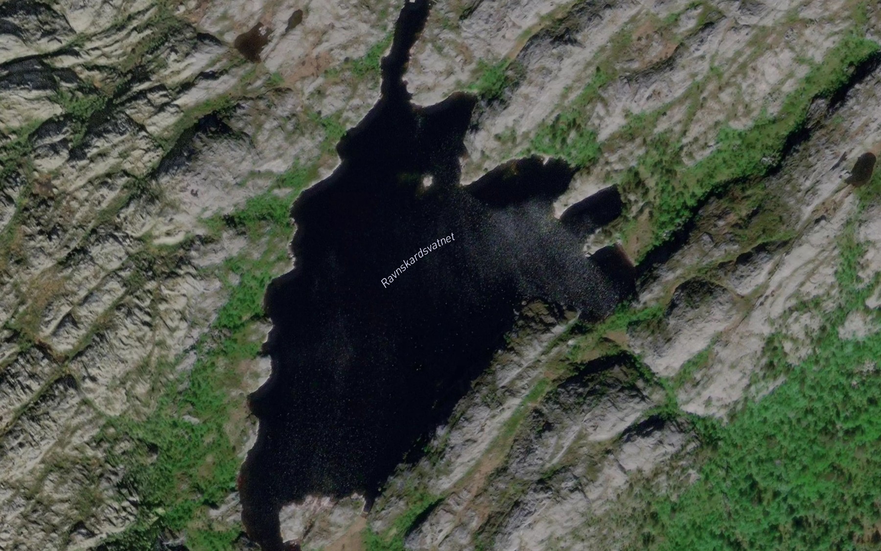 Satellite map of the Ravndalsskardvatnet