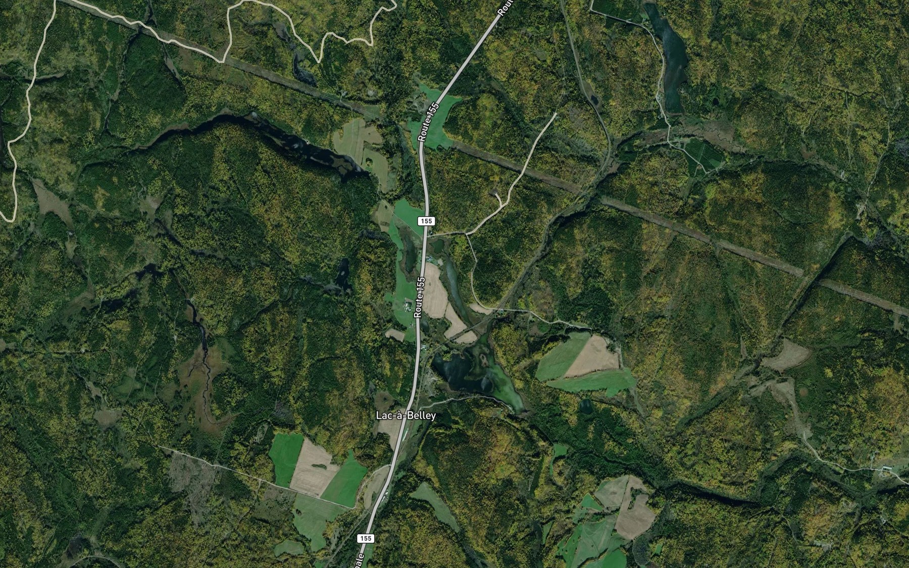 Satellite map of the Lac du Milieu