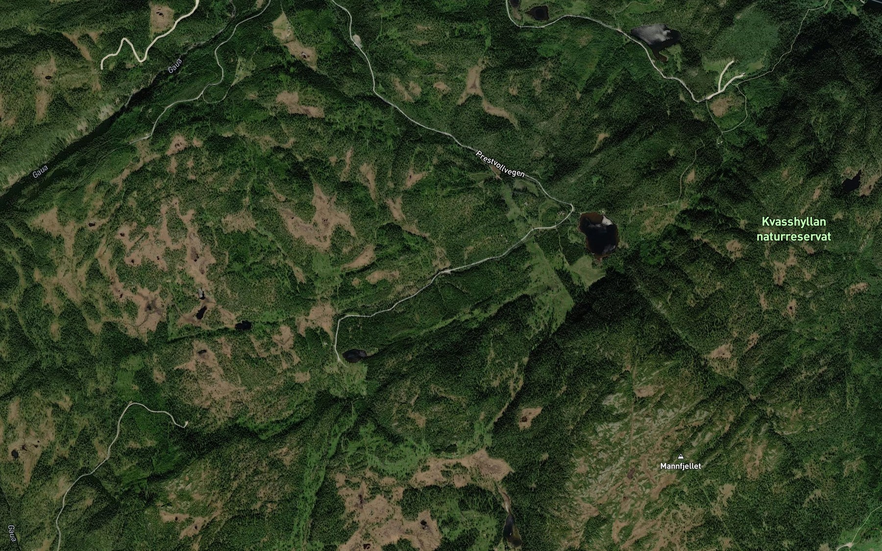 Satellite map of the Bjorgbekken