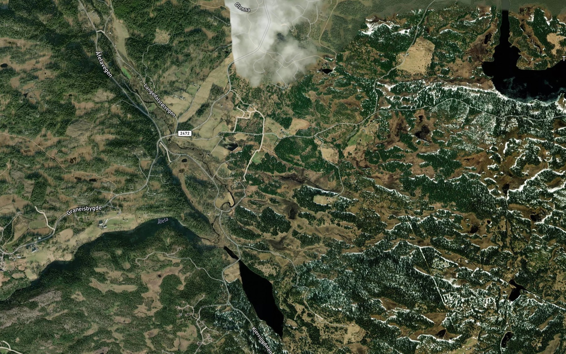Satellite map of the Rovsholbekken