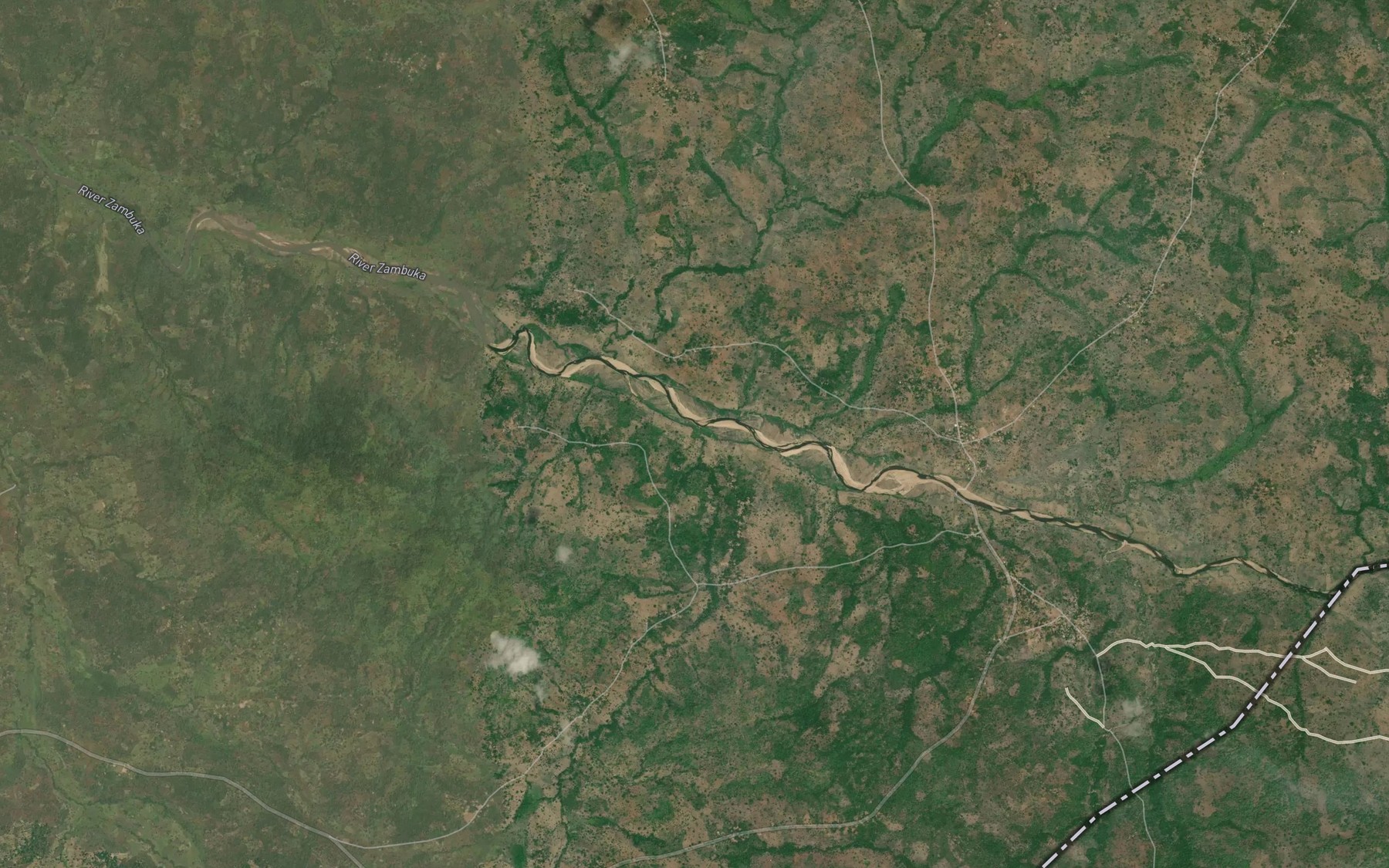 Satellite map of the River Yankou