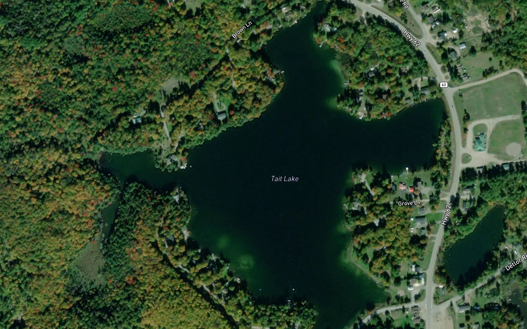 Satellite map of the Tait Lake