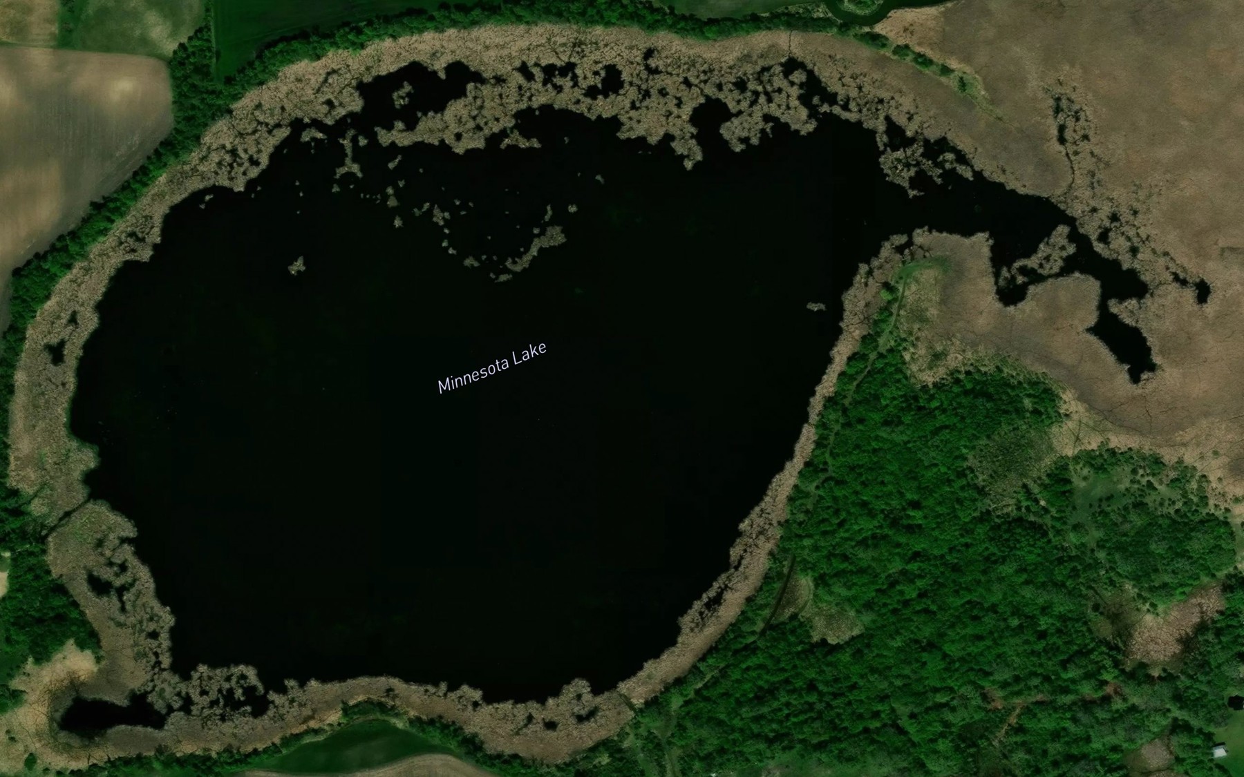 Satellite map of the Minnesota Lake