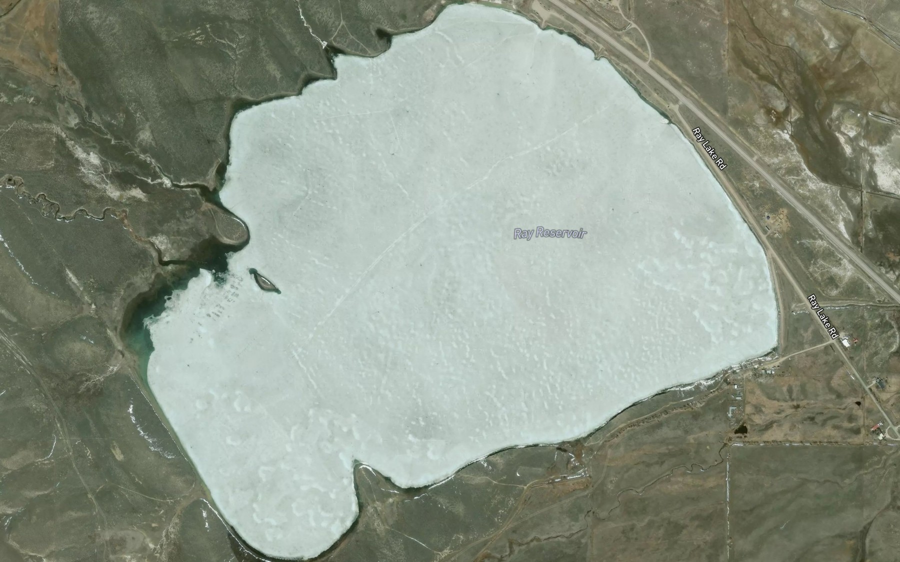 Satellite map of the Ray Reservoir
