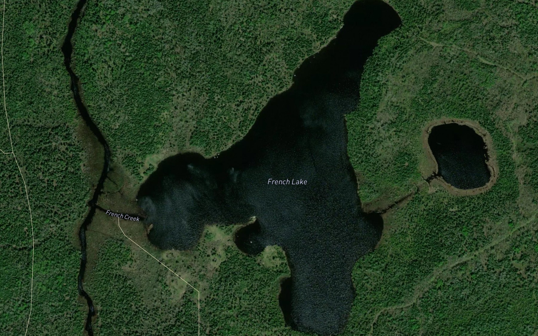 Satellite map of the French Lake