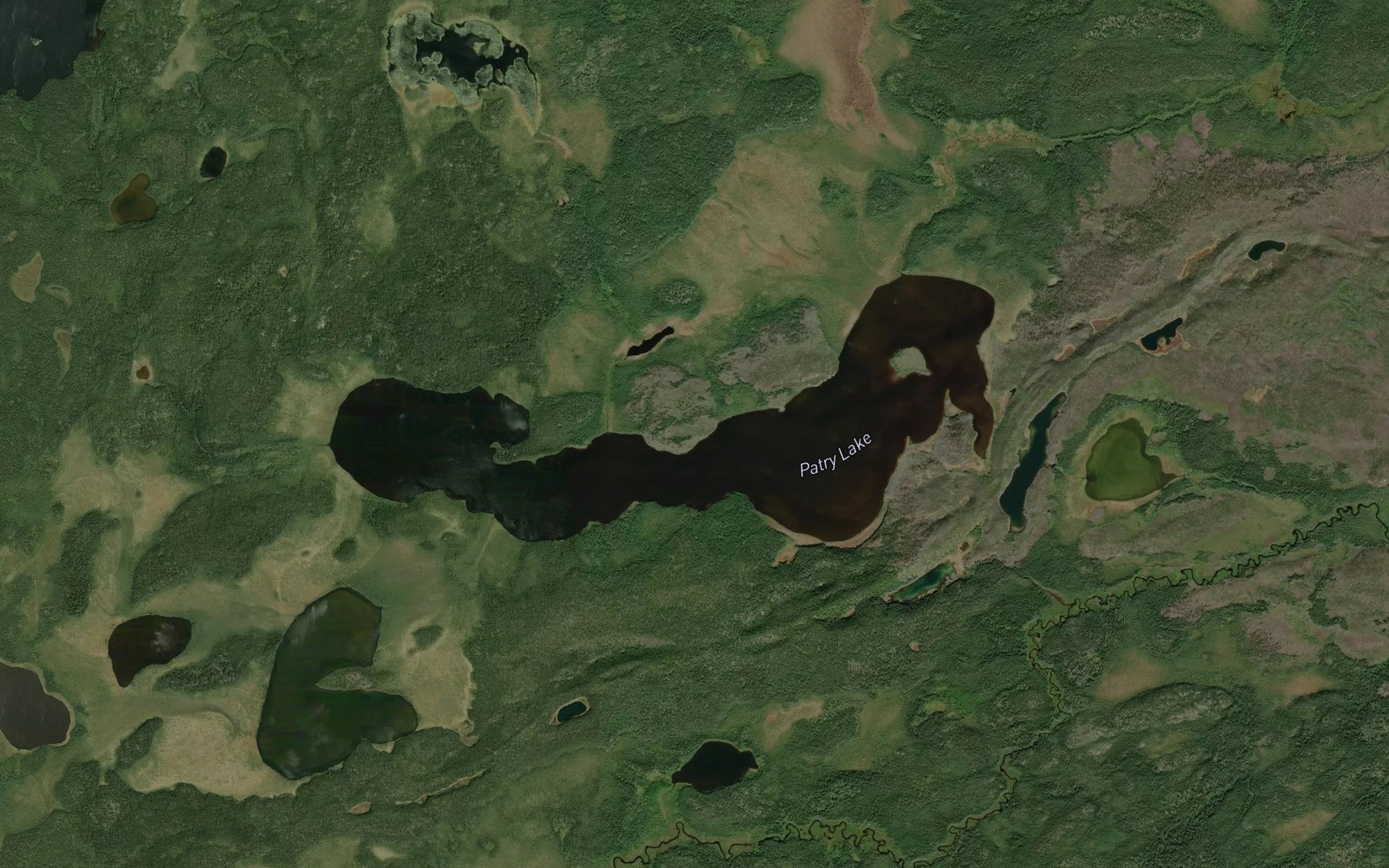Satellite map of the Patry Lake