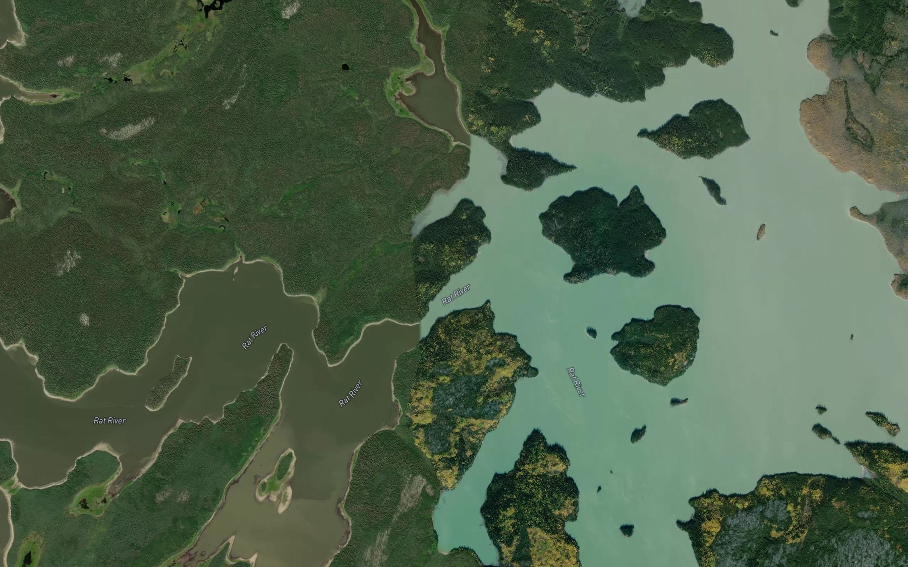 Satellite map of the Wapisu Lake