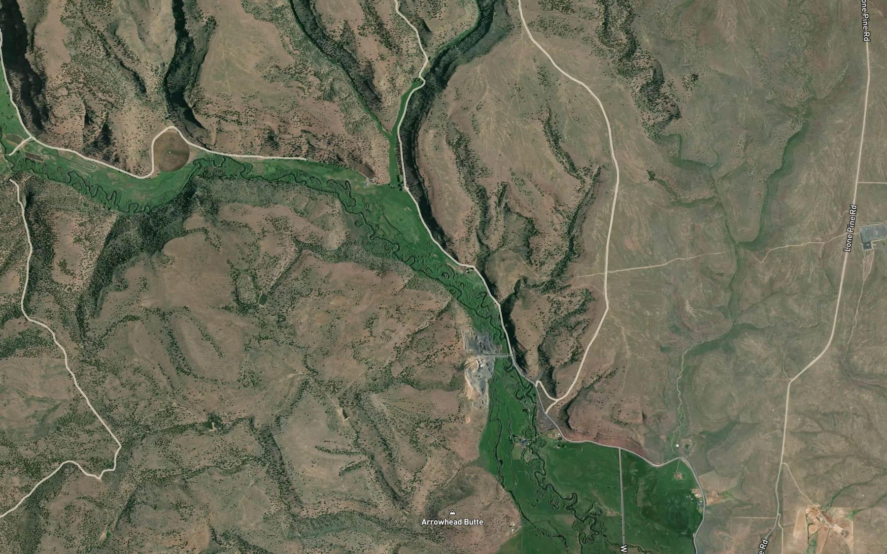 Satellite map of the Savage Slough