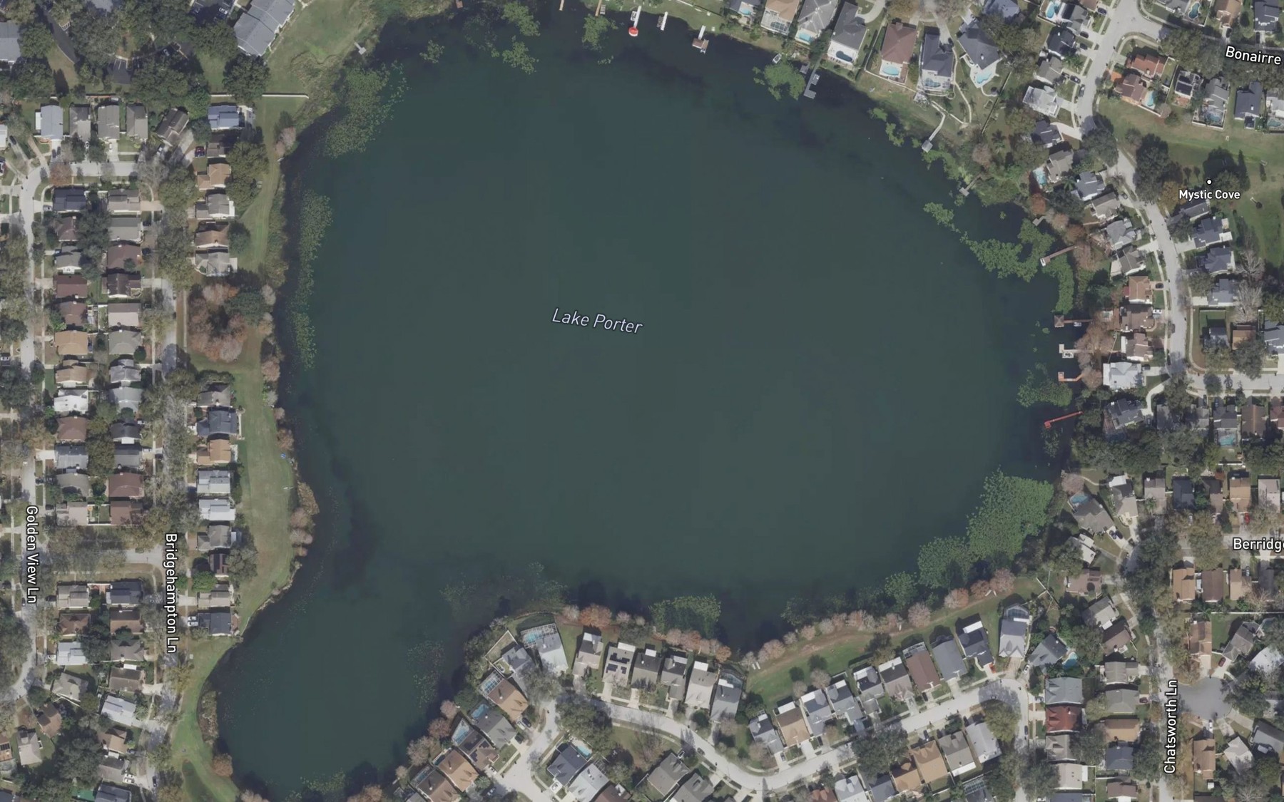 Satellite map of the Lake Porter