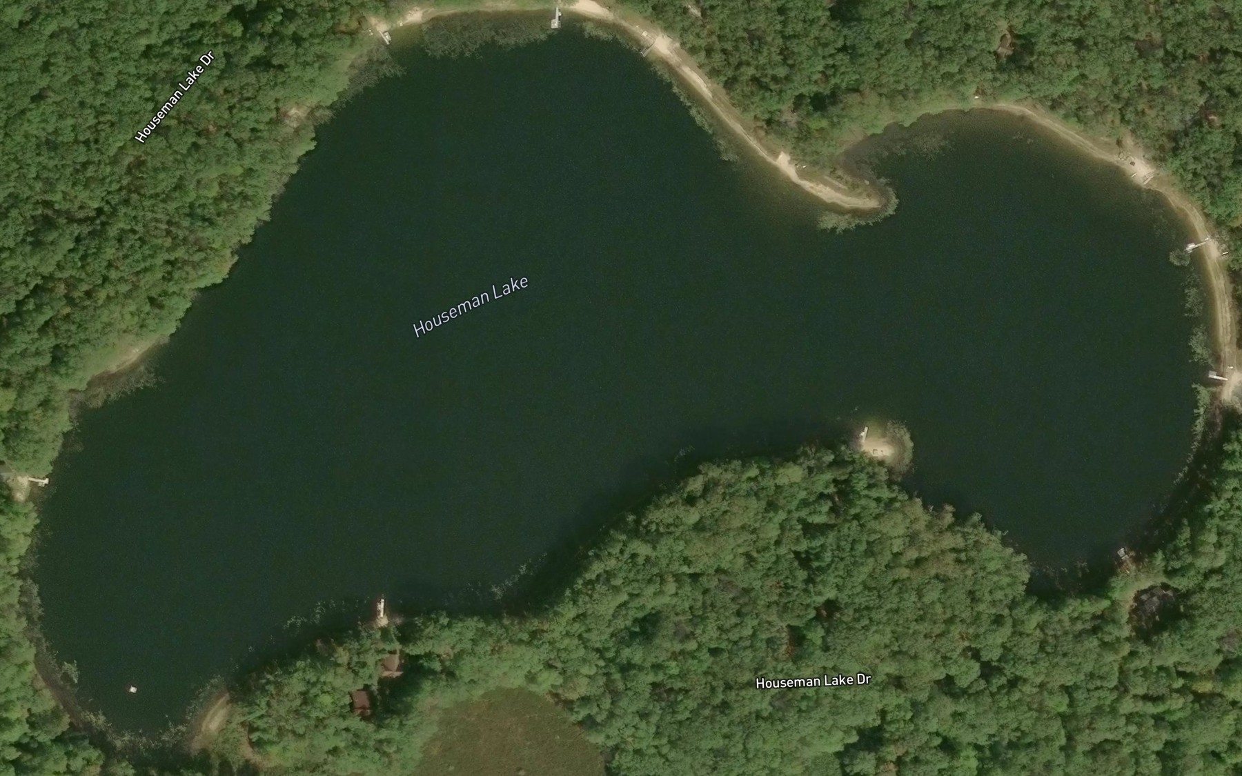 Satellite map of the Houseman Lake
