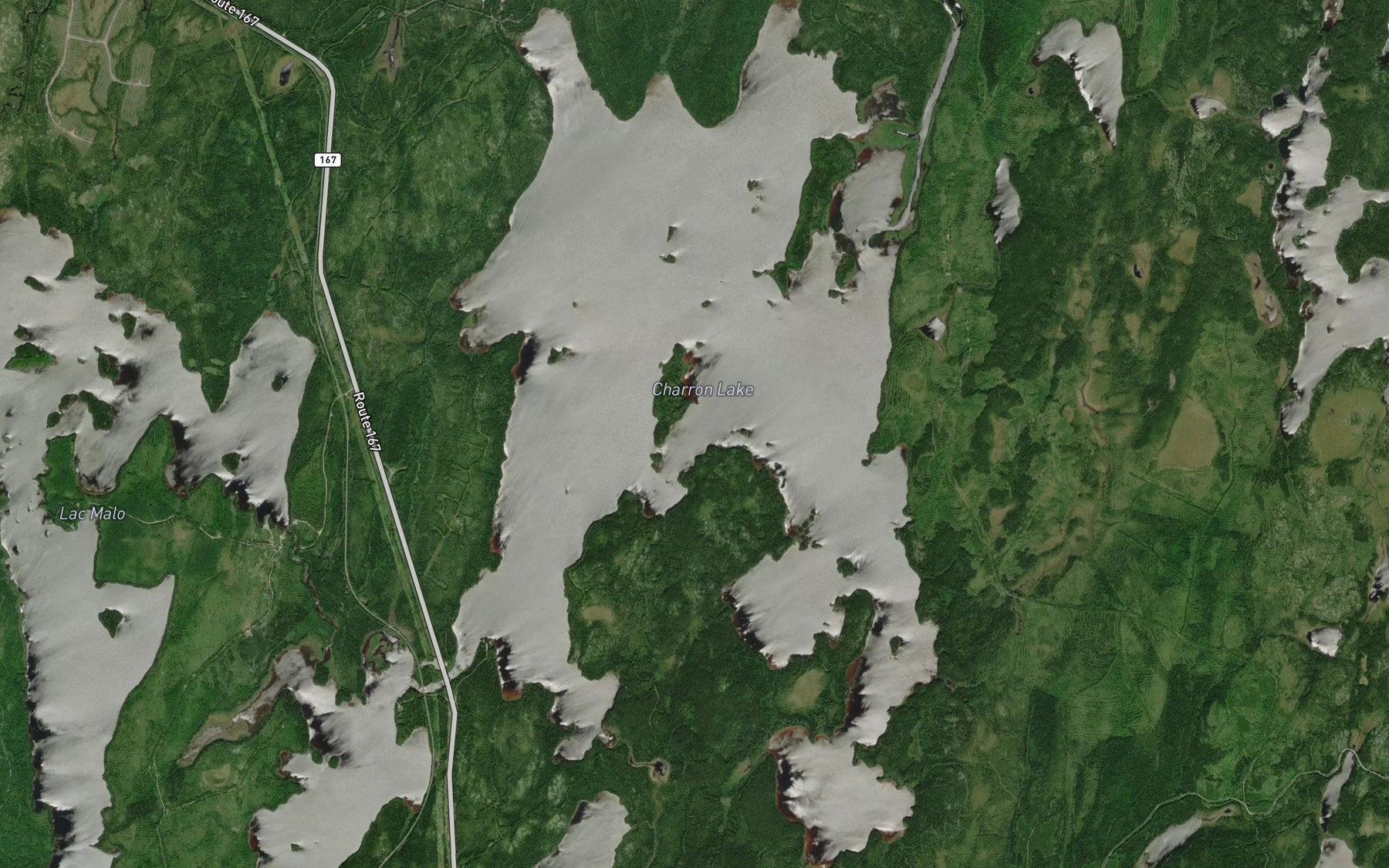 Satellite map of the Lac Charron