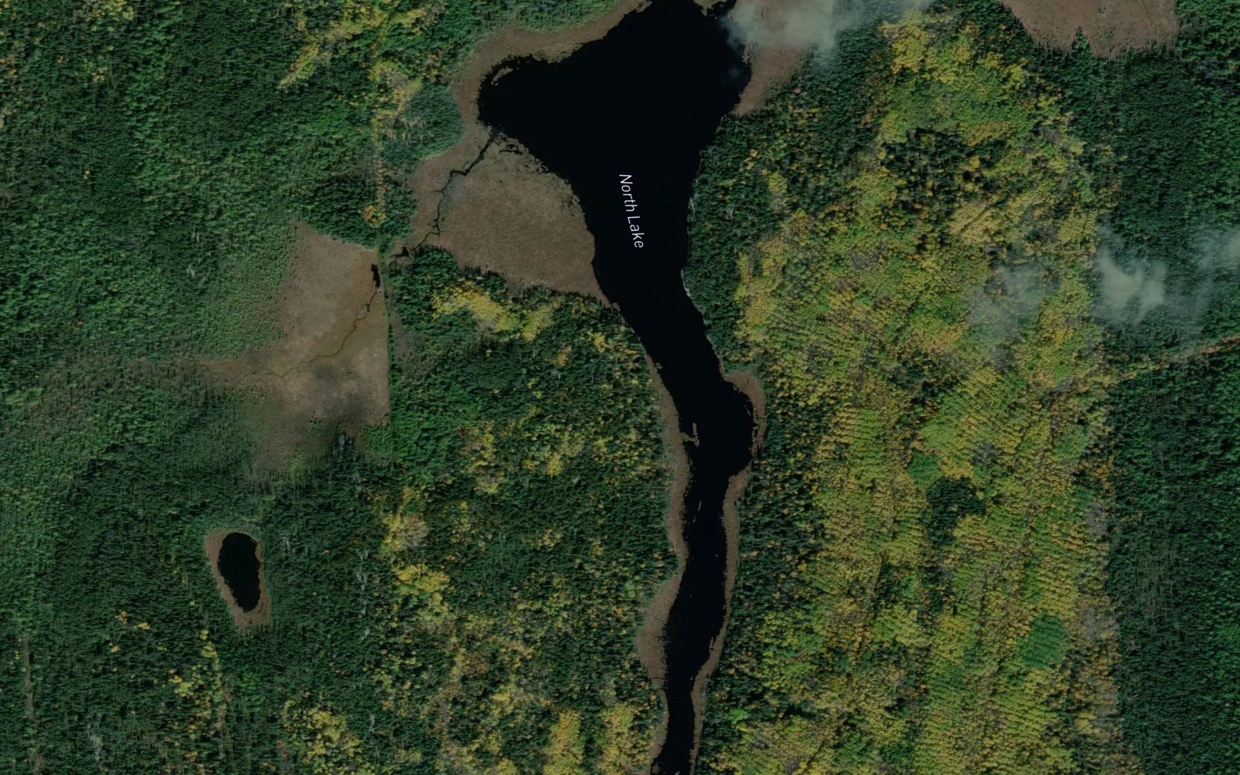 Satellite map of the North Lake