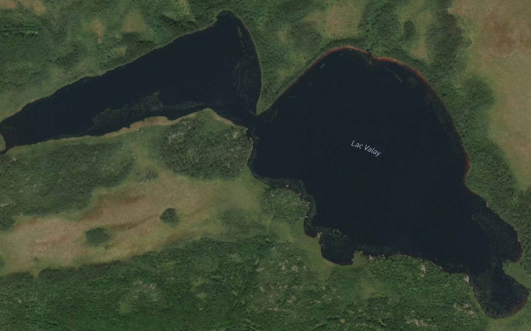 Satellite map of the Lac Valay