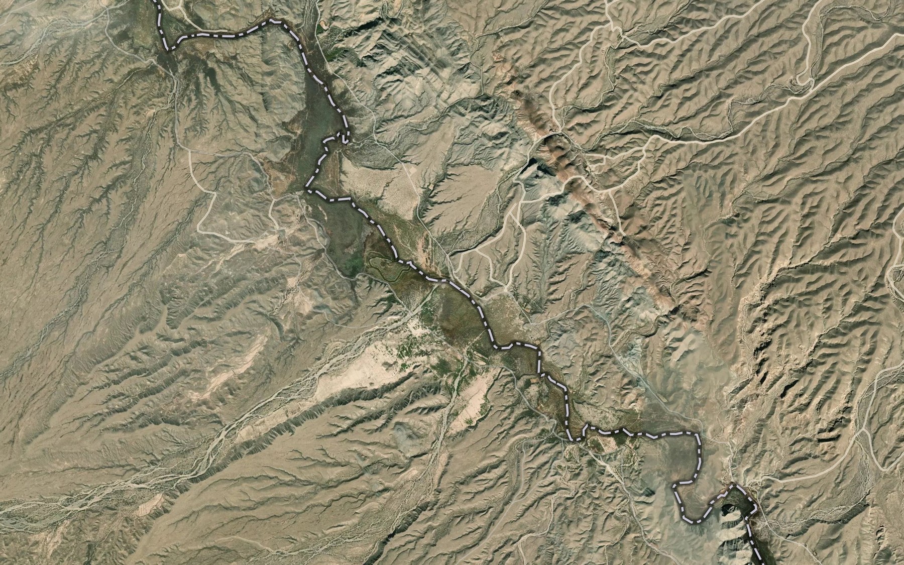 Satellite map of the Schroder Arroyo