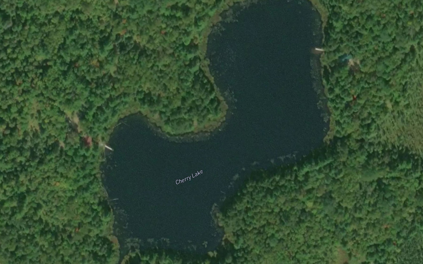 Satellite map of the Cherry Lake