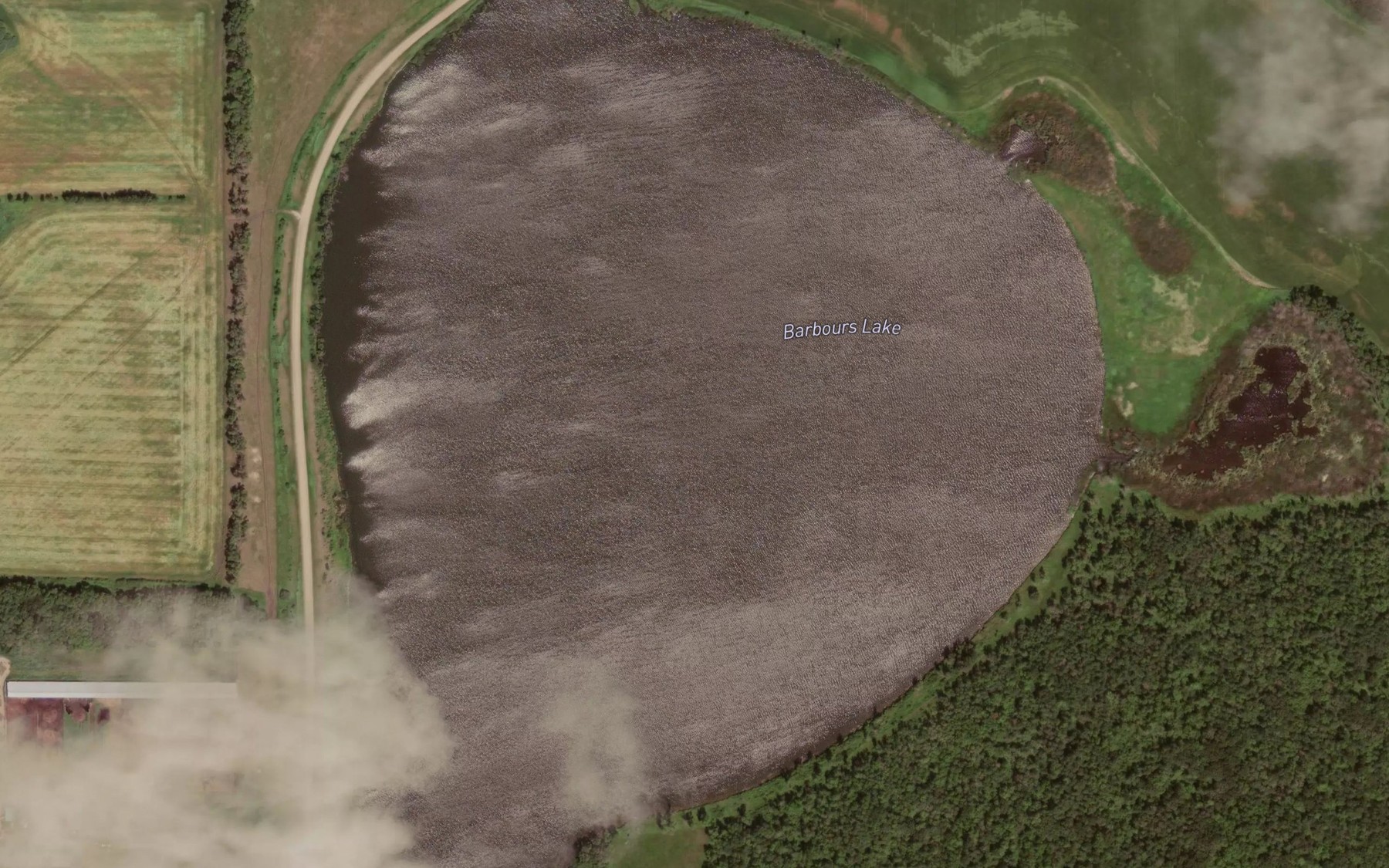 Satellite map of the Barbours Lake