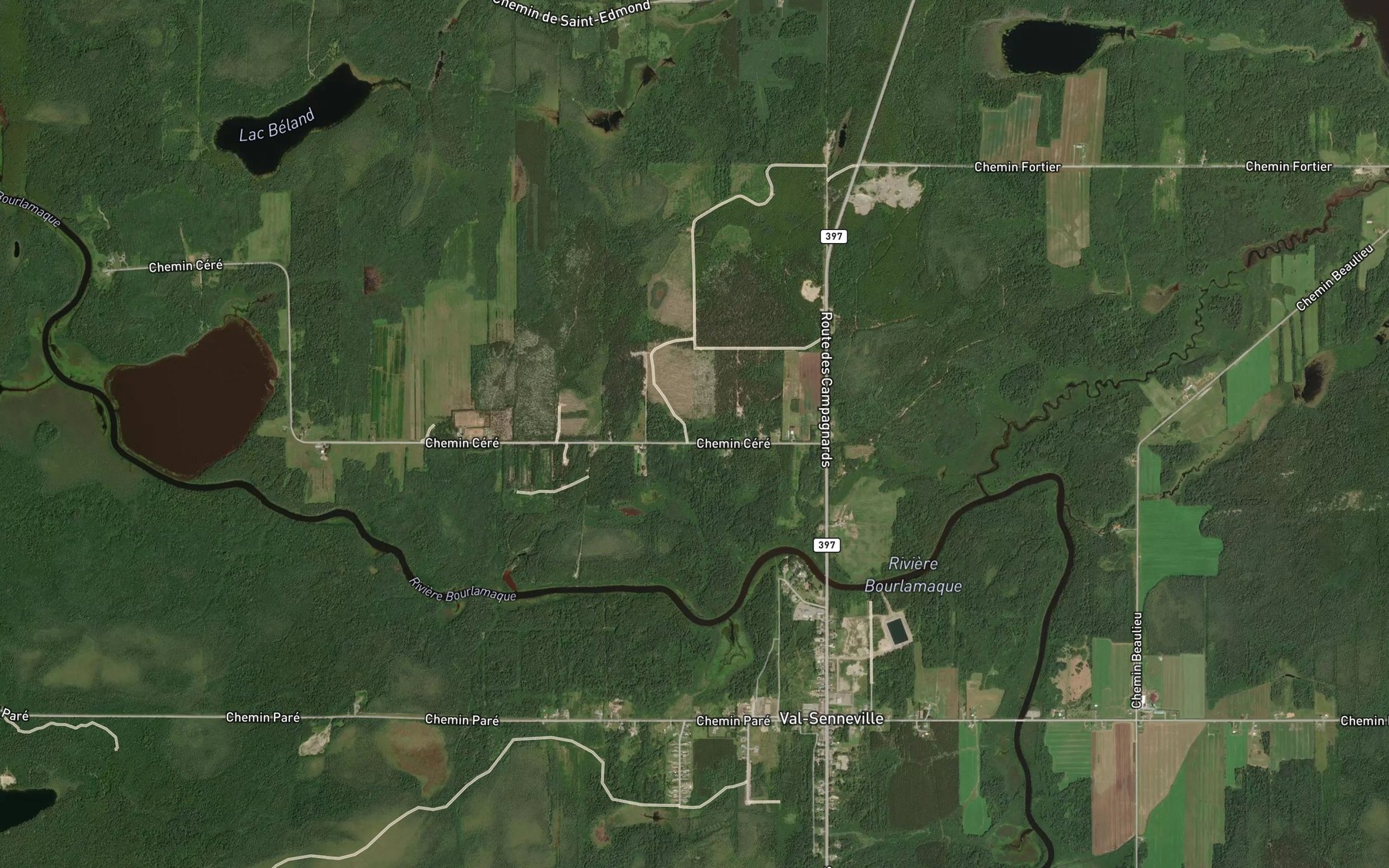 Satellite map of the Ruisseau Bertrand