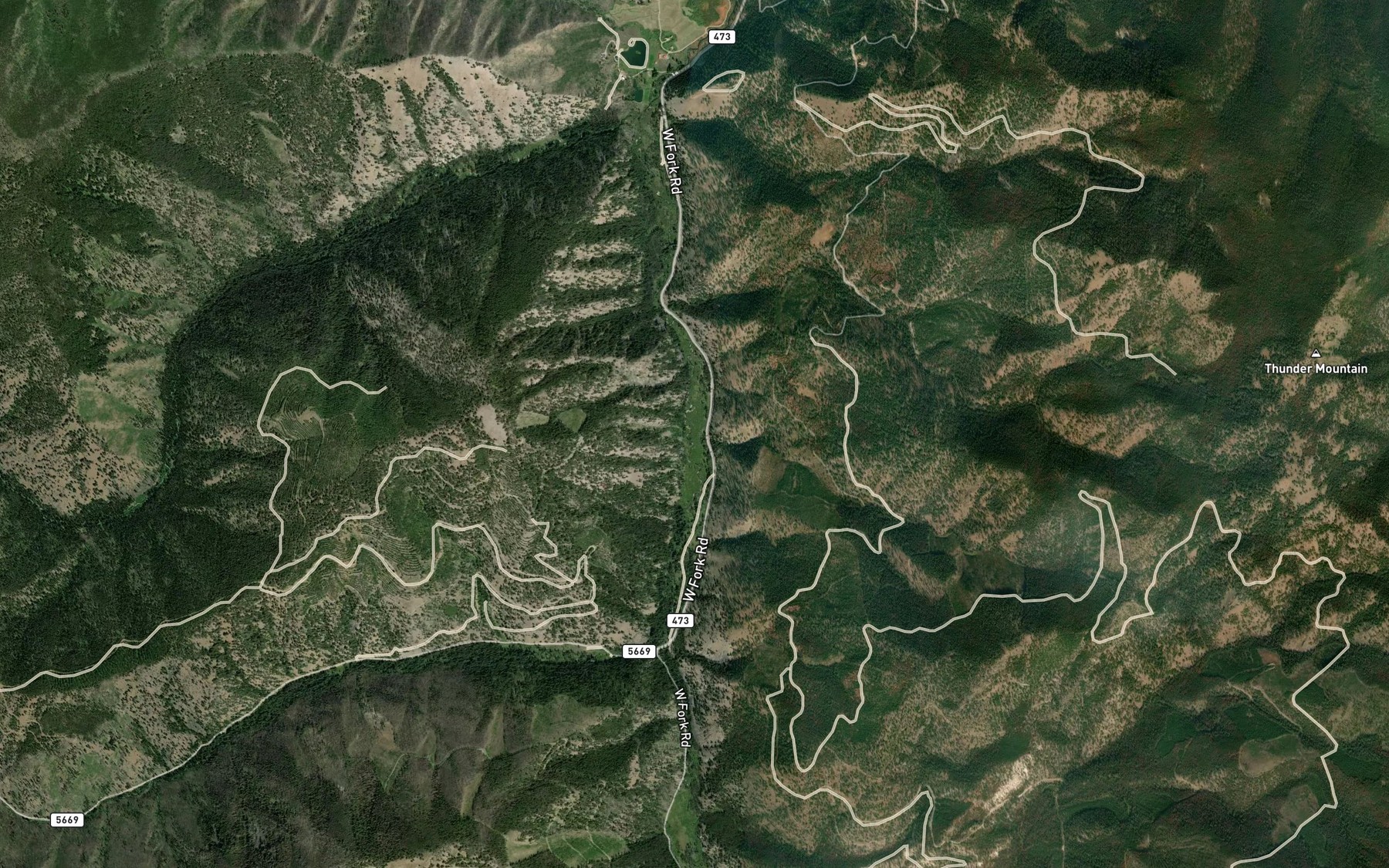 Satellite map of the Salt Block Creek