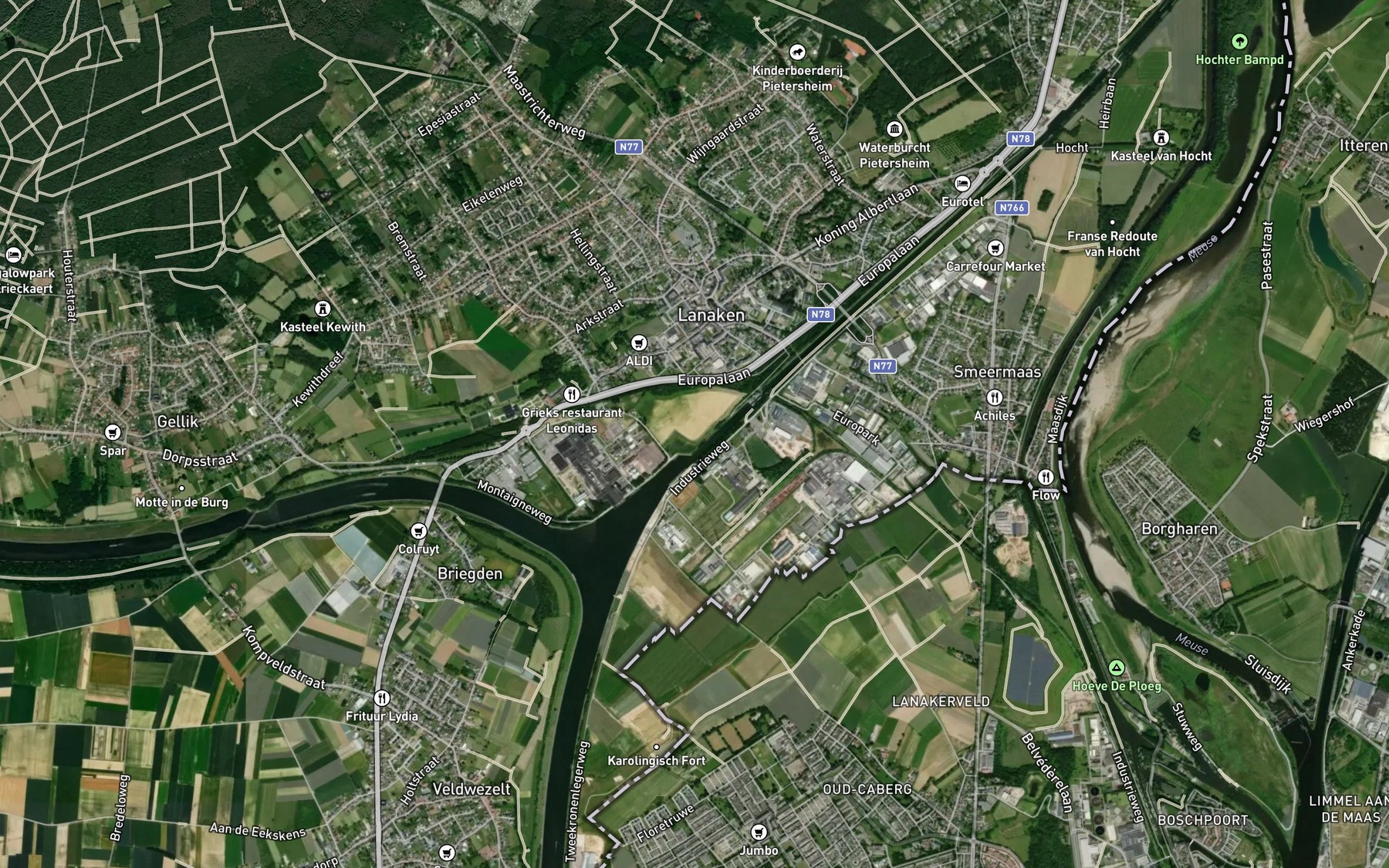 Satellite map of the Kanaal Briegden-Neerharen