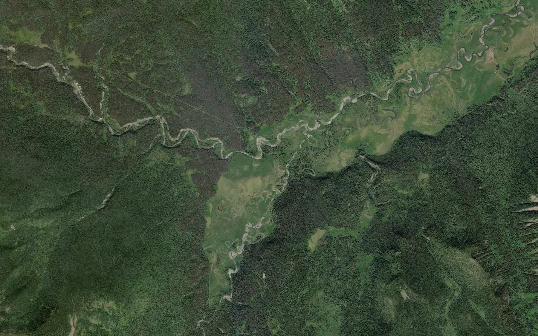 Satellite map of the Calnan Creek