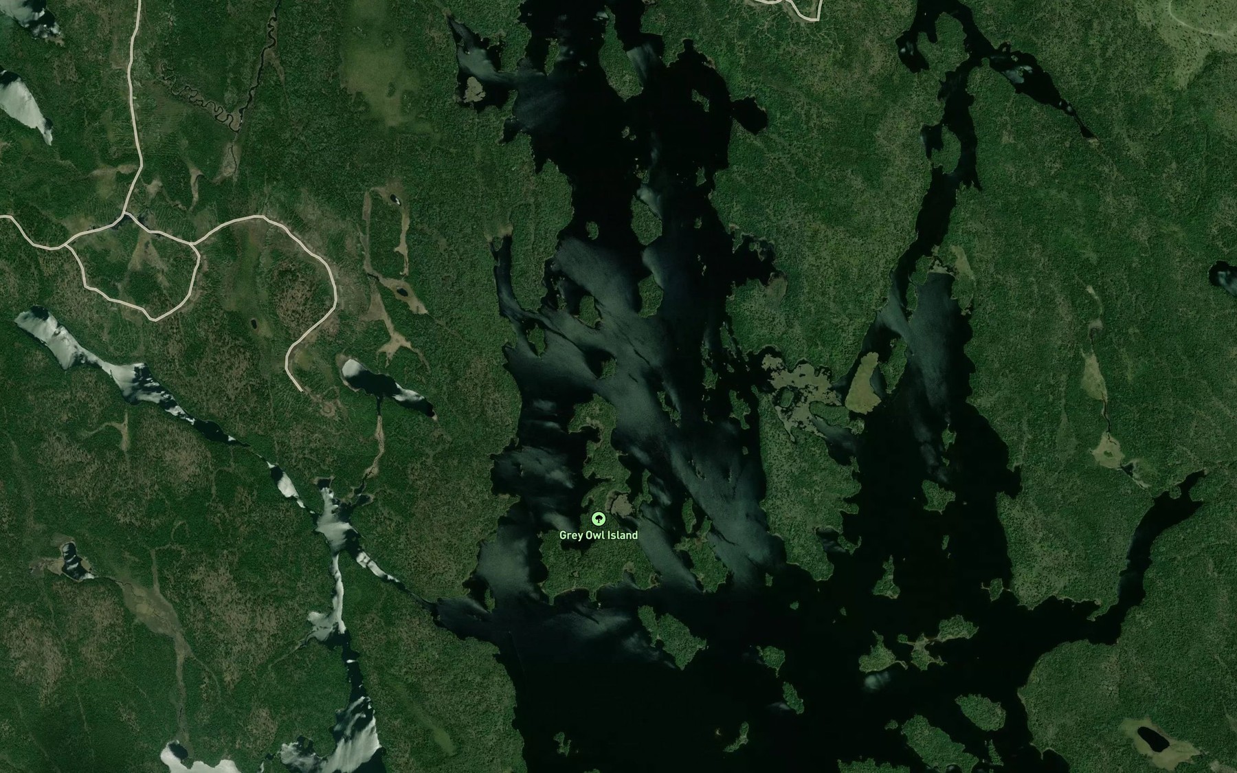 Satellite map of the Flying Post Bay