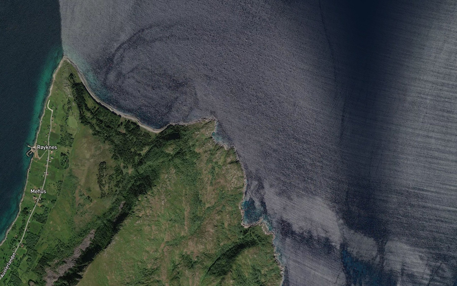 Satellite map of the Merrvika