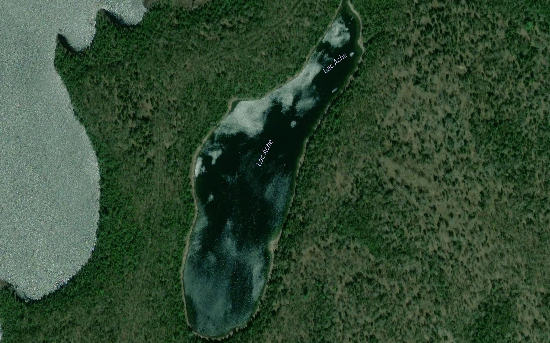Satellite map of the Lac Ache