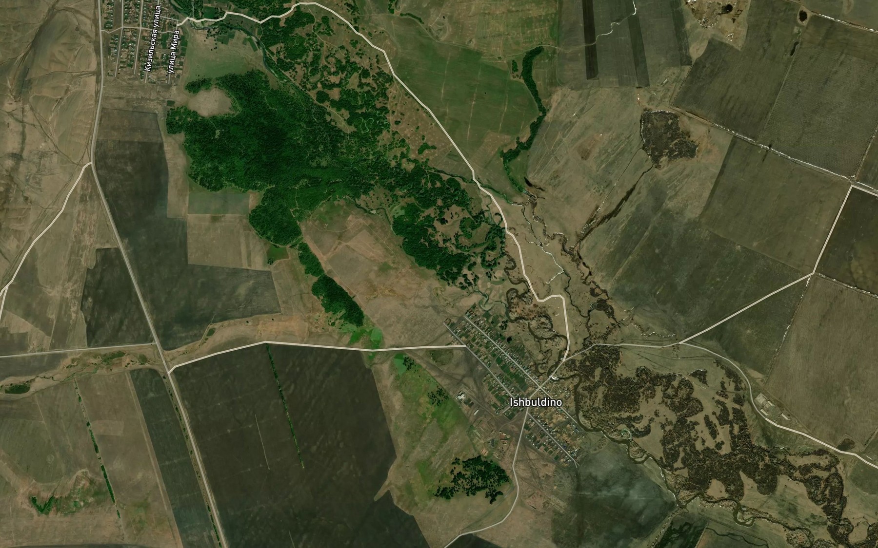 Satellite map of the Karayelga