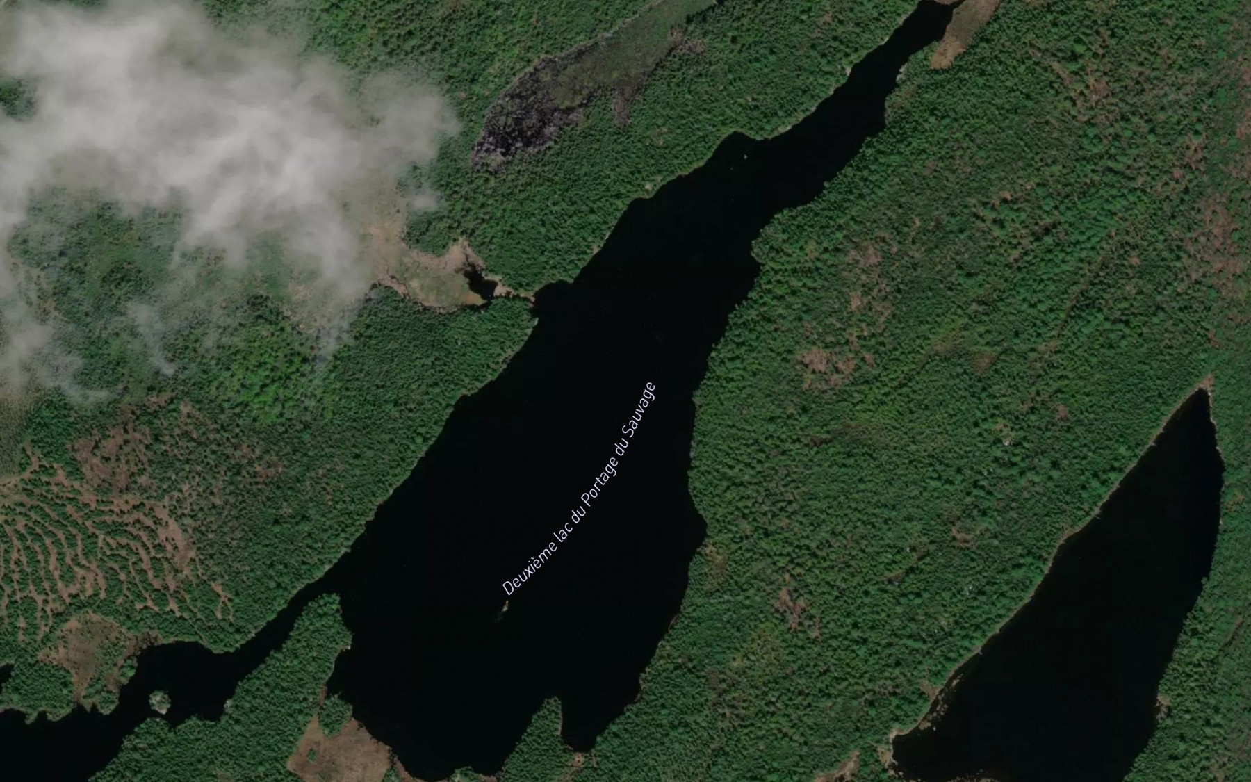 Satellite map of the Deuxieme lac du Portage du Sauvage