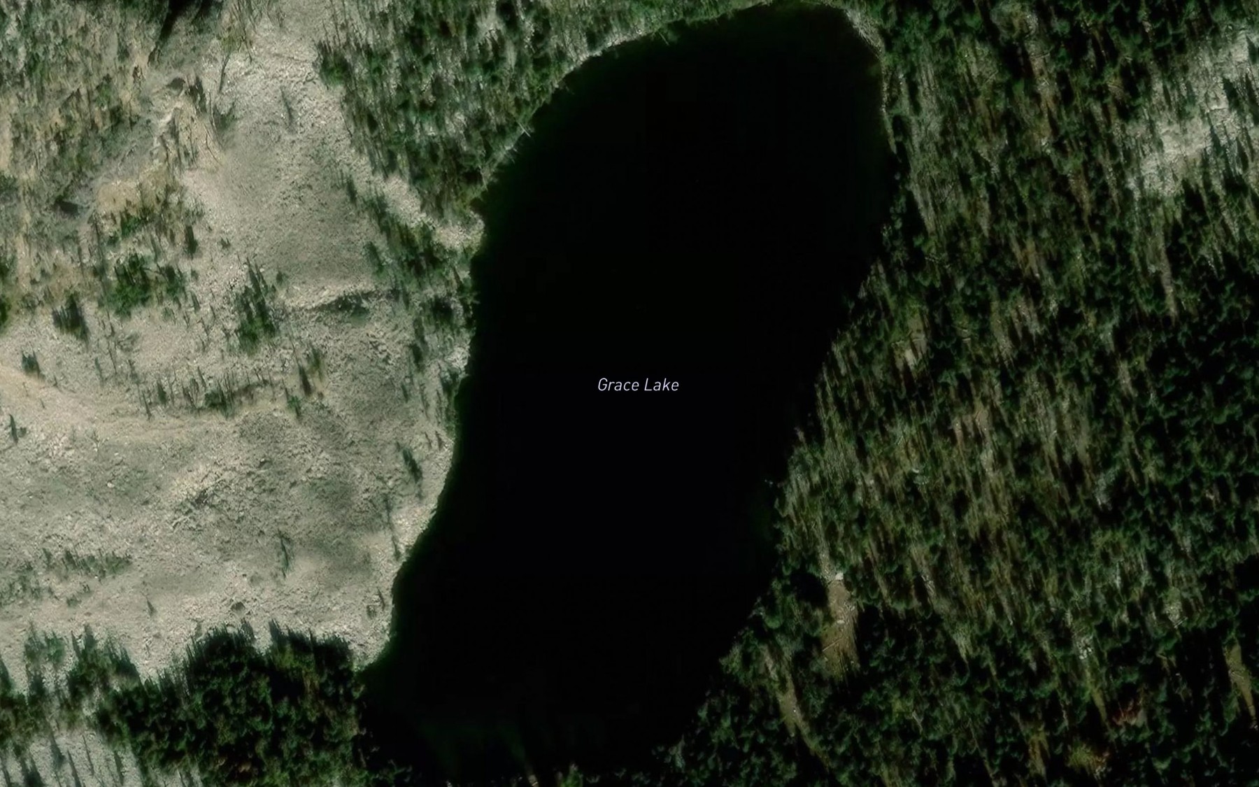 Satellite map of the Grace Lake