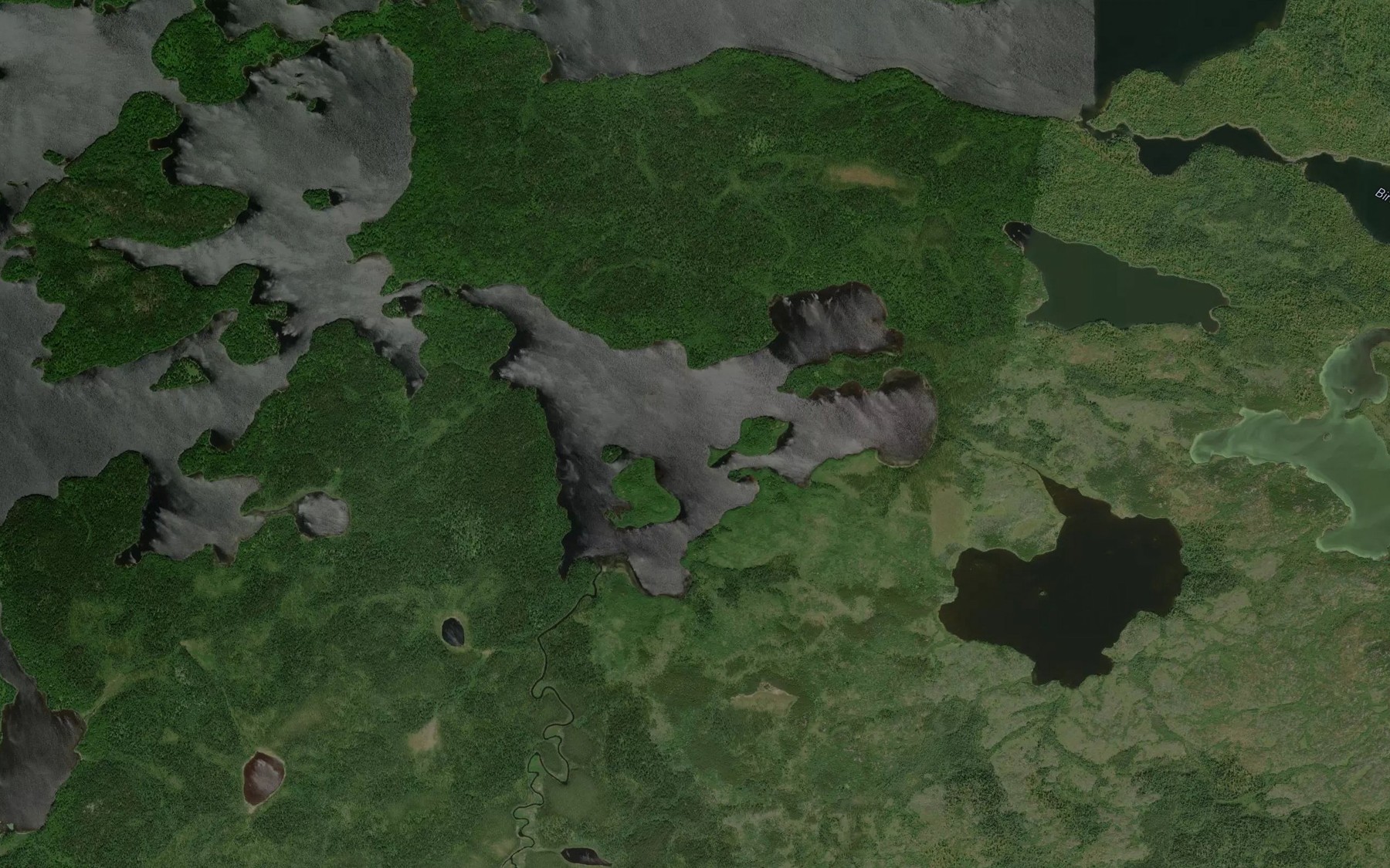 Satellite map of the Superstition Lake