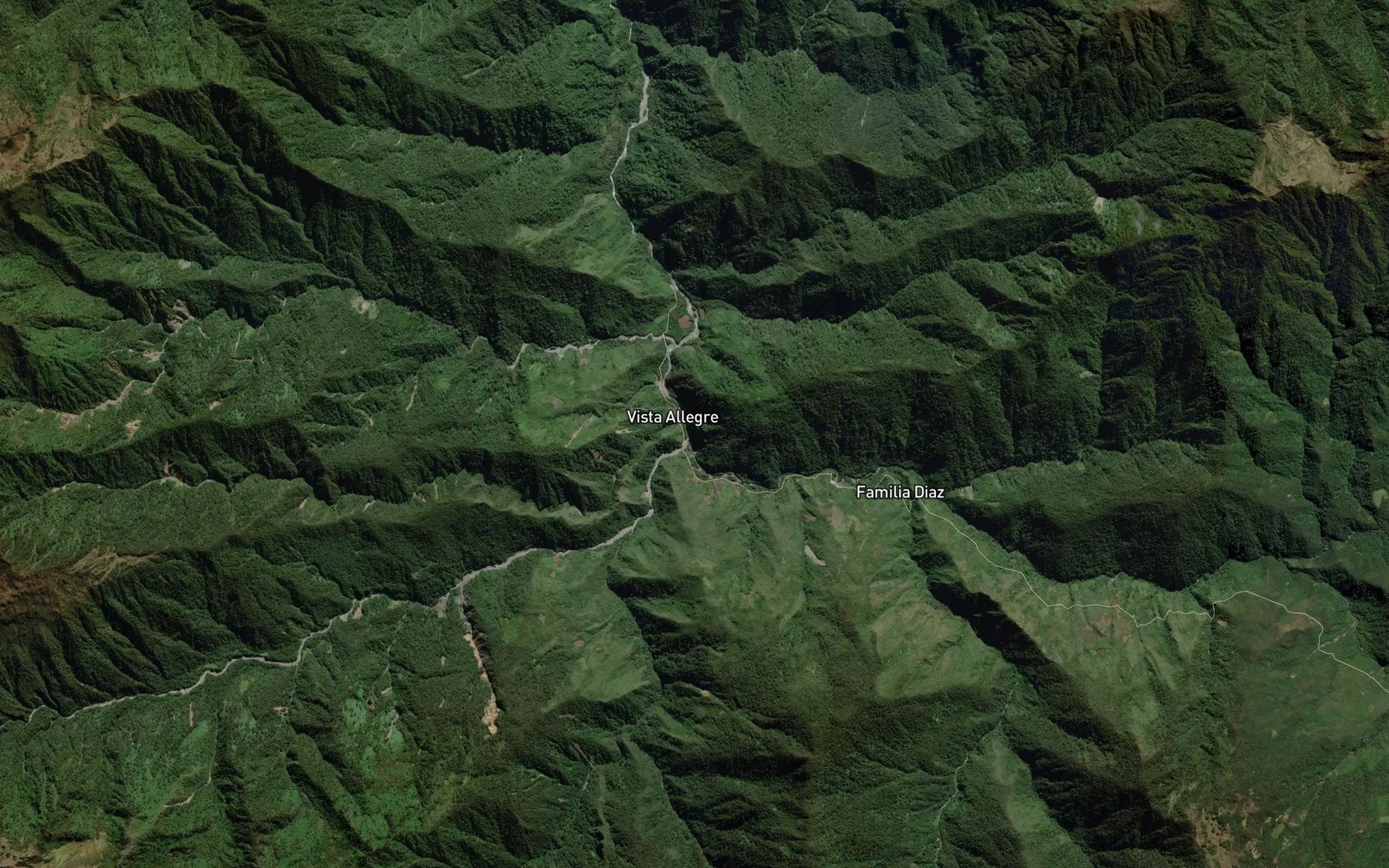 Satellite map of the Rio Sacsachingara