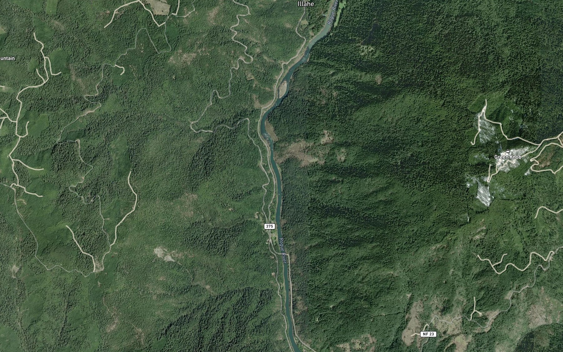 Satellite map of the Walker Creek