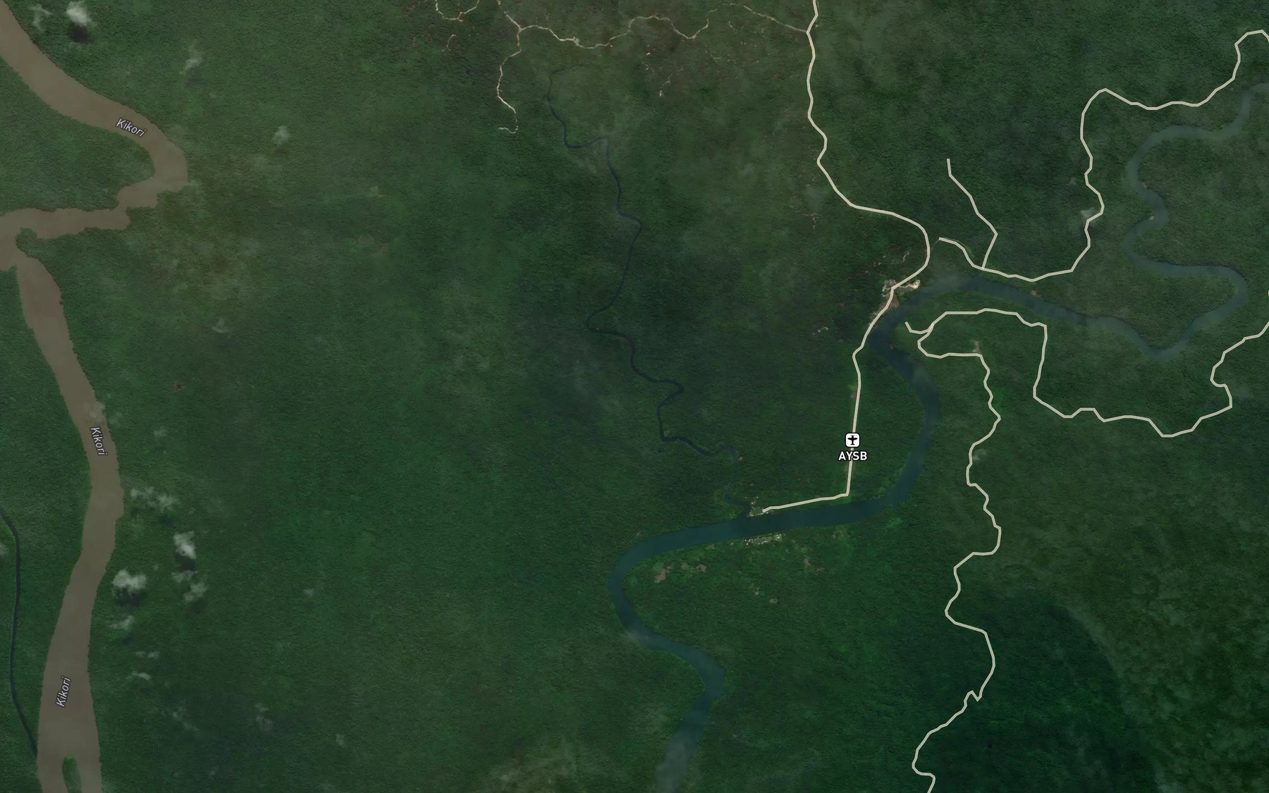 Satellite map of the Utu Creek