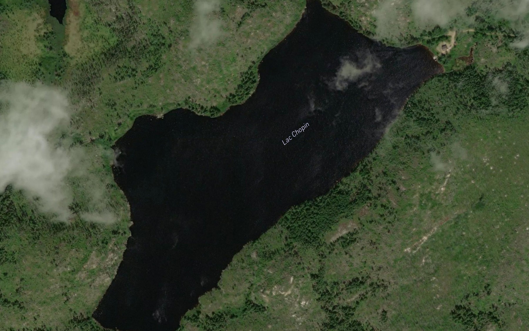 Satellite map of the Lac Chopin
