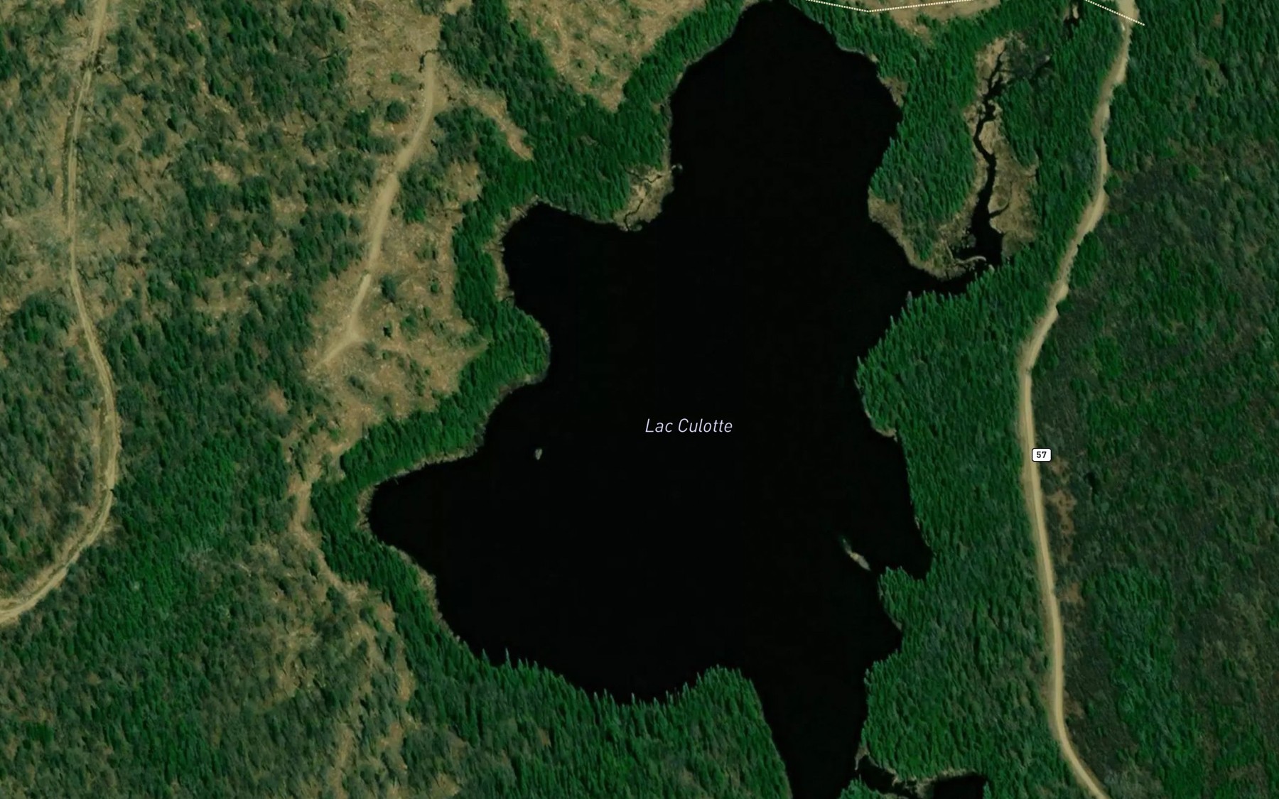 Satellite map of the Lac Culotte