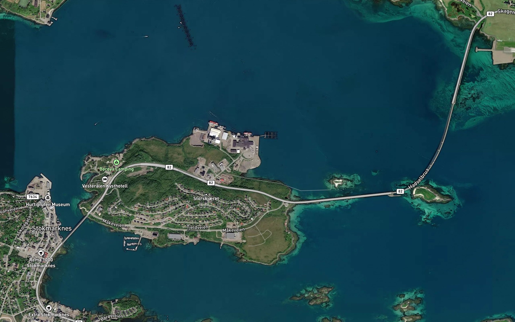 Satellite map of the Klubbvika
