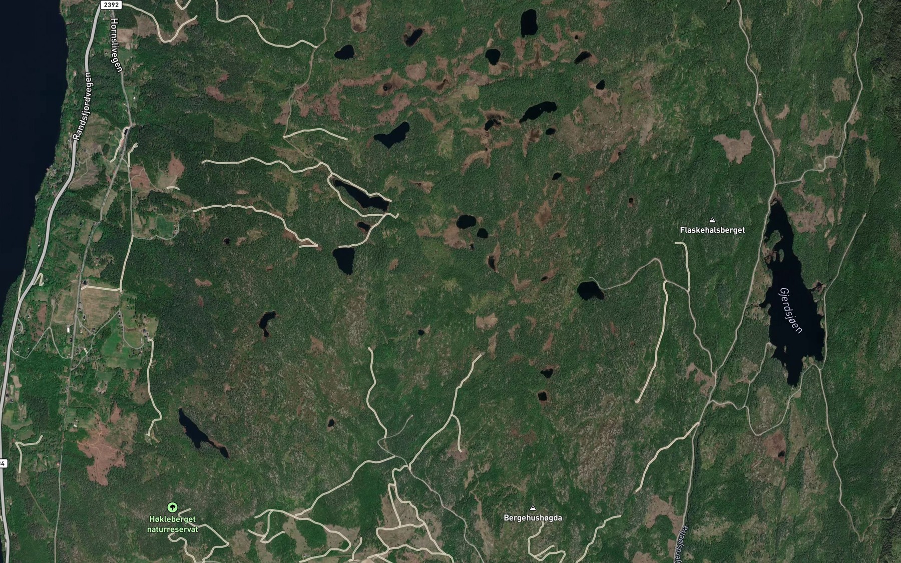 Satellite map of the Saeterhaugen